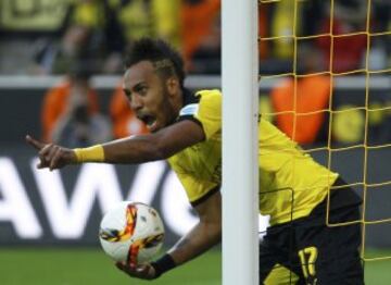 Pierre-Emerick Aubameyang con el Borussia de Dortmund.