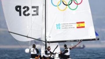 La tripulación española femenina de Match Race formada por Tamara Echegoyen, Sofía Toro y Angela Pumariega.