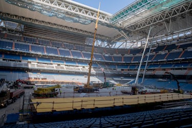 Nuevas imágenes de las obras del Estadio Santiago Bernabéu.
