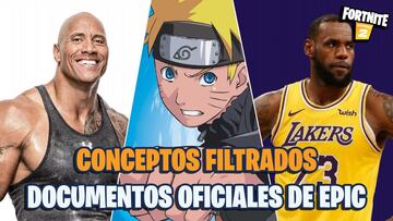 Fortnite: Naruto, The Rock, LeBron James y m&aacute;s llegar&iacute;an al juego seg&uacute;n documentos oficiales