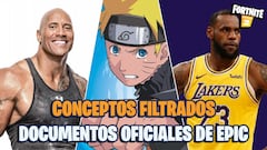 Fortnite: Naruto, The Rock, LeBron James y más llegarían al juego según documentos oficiales