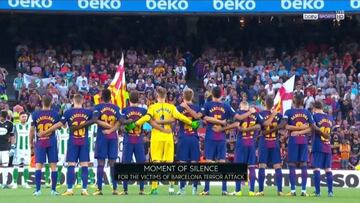 Barça y Betis, precioso tributo a las víctimas del 17-A