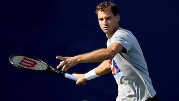 Grigor Dimitrov, durante un entrenamiento previo al Western &amp; Southern Open, el Masters 1.000 de Cincinnati, en el USTA Billie Jean King National Tennis Center de Nueva York.