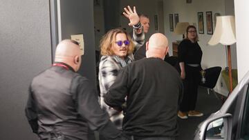 Johnny Depp arriving at Sage Gateshead where he is due to join Jeff Beck on stage on Thursday. Picture date: Thursday June 2, 2022. (Photo by Owen Humphreys/PA Images via Getty Images)