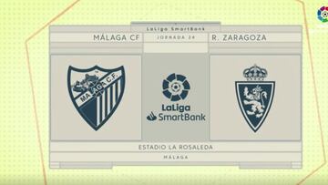 Resumen y goles del Málaga vs Zaragoza de la Liga SmartBank