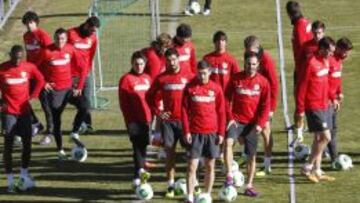 Entrenamiento del Atlético.