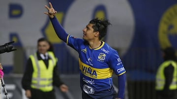 Futbol, Everton vs San Luis
 Quinta fecha, campeonato nacional 2018
 El jugador de Everton Patricio Rubio celebra su gol contra San Luis durante el partido de primera division disputado en el estadio Sausalito de Vina del Mar, Chile.
 02/03/2018
 Raul Zamora/Photosport
 
 Football, Everton vs San Luis
 5th date, National Championship 2018
 Everton&#039;s player Patricio Rubio celebrates after scoring against San Luis during the first division football match at the Sausalito stadium in Vina del Mar, Chile.
 02/03/2018
 Raul Zamora/Photosport