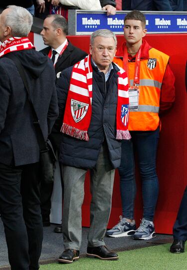 El entrenador Javier Clemente, uno de los invitados a los actos de homenaje del Atlético de Madrid al Athletic Club. 