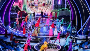 Adassa, Stephanie Beatriz, Mauro Castillo, Carolina Gaitan and Diane Guerrero, Becky G and Luis Fonsi perform the song "We Don't Talk About Bruno" from the animated film "Encanto" during the 94th Academy Awards in Hollywood, Los Angeles, California, U.S., March 27, 2022. REUTERS/Brian Snyder