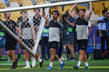 Liverpool get to grips with the Olimpiyskiy in Kiev - in pictures