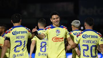 Henry Martin, Ramon Juarez of America
during the 4th round match between FC Juarez and America as part of the Torneo Clausura 2024 Liga MX at Olimpico Benito Juarez Stadium on January 24, 2024 in Ciudad Juarez Chihuahua, Mexico.