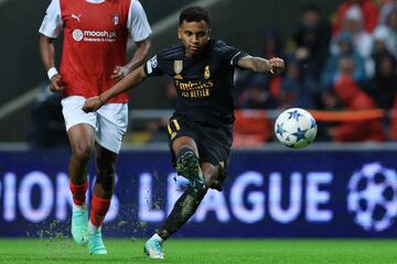 Rodrygo, en una jugada del partido en Braga.