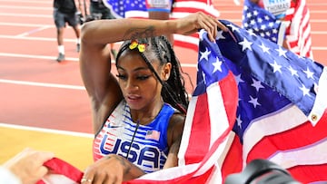 The North American sprinter was one of Team USA’s medal hopes ahead of the Tokyo Games but she ended up watching her fellow athletes from afar.