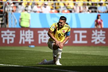 Tras el gol tempranero de Japón, Colombia intentó rehacerse y adelantar líneas. Tuvo algunas ocasiones claras de empatar en las botas de su delantero, Radamel Falcao. 