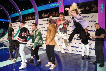 Musical band Prettymuch en los MTV Video Music Awards 2017. The Forum Inglewood, California