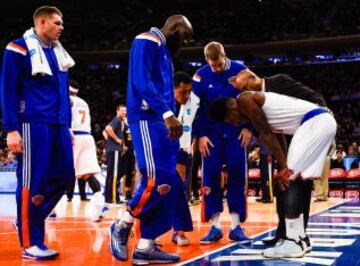 Malas noticias para los Knicks. Iman Shumpert se lesionó en el primer minuto de juego.