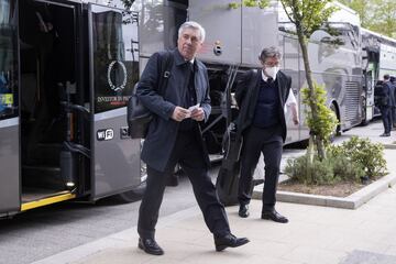 Carlo Ancelotti a su llegada. 