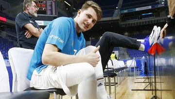 Luka Doncic, antes del partido contra el Gipuzkoa de la Liga Endesa.
