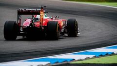 Un monoplaza de Ferrari durante la temporada 2016.