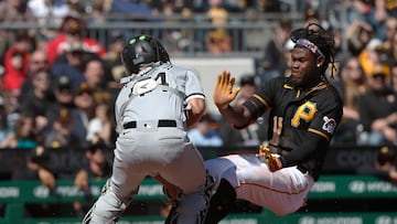 Pittsburgh Pirates shortstop Oneill Cruz fractures his left ankle in a collision with Chicago White Sox catcher Seby Zavala, clearing both benches.