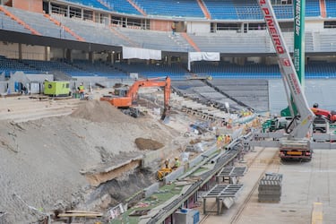 Nuevas imágenes de las obras del Estadio Santiago Bernabéu.