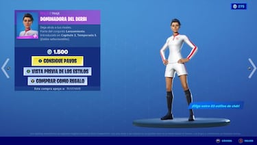 Fortnite: skins de fútbol de clubes reales y gesto de Pelé ya disponibles