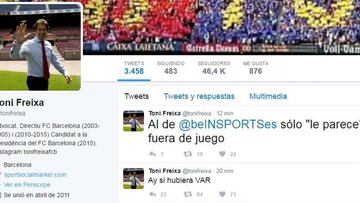 Dardo de Freixa tras el gol del Madrid: "Ay si hubiera VAR"