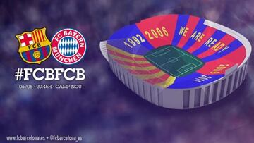 'We are ready': el mosaico que el Camp Nou mostrará al Bayern