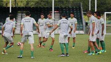 Entrenamiento de Bolivia previo al partido ante Panamá.