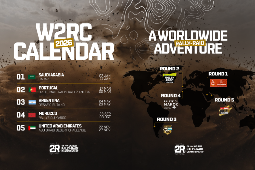 Calendario del Mundial de Raids 2026.