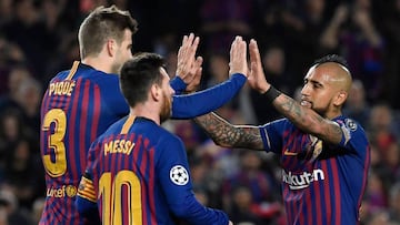 Luis Suárez y un doblete de Lionel Messi sentenciaron la ida a favor del conjunto donde también brilló el 'Rey' Arturo Vidal.