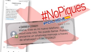 ¡°Hola mam¨¢!¡±, el peligroso mensaje de Whatsapp del que alerta la Polic¨ªa