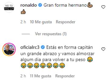 Los comentarios de Ronaldo y Roberto Carlos a Hierro.