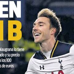 Eriksen y Griezmann, en las portadas de Barcelona