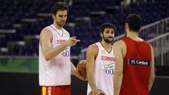 Pau Gasol y Ricky Rubio.