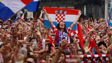 La afici&oacute;n de Croacia sue&ntilde;a con pasar a la final.