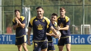 Entrenamiento Deportivo de La Coruña. Lucas Pérez Ximo Navarro Barbero