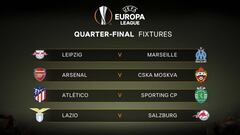 Definidas las parejas de cuartos de final de la Europa League