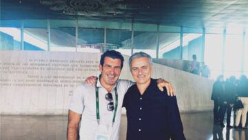 Mourinho y Figo visitaron el Museo Nacional de Antropología