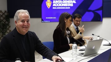 El presidente Mas, en primer término, en la Junta General de 2024.