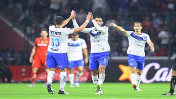 during the 10th round match between Toluca and Monterrey as part of the Liga BBVA MX, Torneo Apertura 2025 at Nemesio Diez Stadium, on September 24, 2025 in Toluca, Estado de Mexico, Mexico.