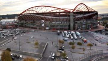 Vista panorámica del Estadio Da Luz de Lisboa, donde se disputará la final de la Champions el 24 de mayo.