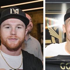 'Canelo' Álvarez y GGG posan con la indumentaria del LAFC