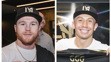 Los boxeadores, 'Canelo' Álvarez y Gennady Golovkin posaron con la indumentaria del LAFC previo a la espera pelea del próximo 15 de septiembre en Las Vegas.
