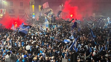 Incredible video footage shows a city celebrating its first Serie A title since the days of Diego Maradona.