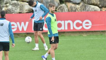 Yeray, en el entrenamiento de esta semana
