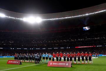 Starting line-ups.