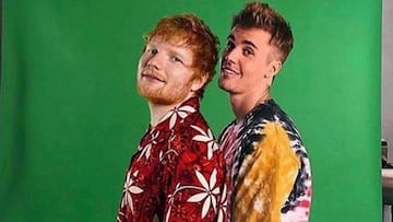 Los cantantes Ed Sheeran y Justin Bieber en un posado promocional de su nueva colaboraci&oacute;n, &#039;I don&#039;t care&#039;, lanzada el 10 de mayo de 2019.