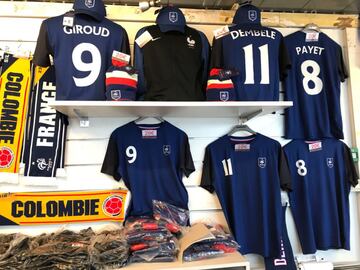 Tienda de la selección de Francia en el Stade de France