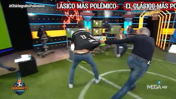 En El Chiringuito recrean el penalti de Lenglet a Ramos: a Roncero le sale del alma